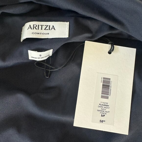 NWT Aritzia Original Contour top in Navy Size Small - Picture 3 of 4